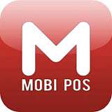 Logo of mobi pos, featuring a white 'm' inside a red square with rounded corners.