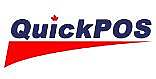 Logo of quickpos featuring stylized text and a red swoosh.